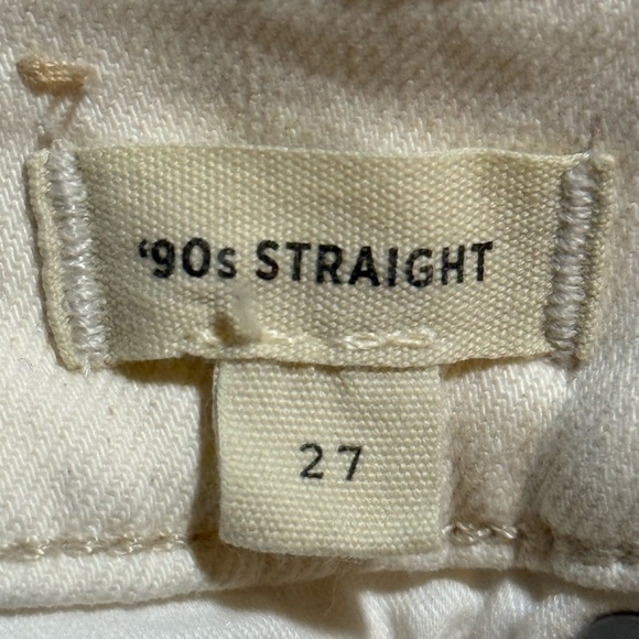 Madewell | The 90s Straight Jean | White | Size 27 - Picture 11 of 13